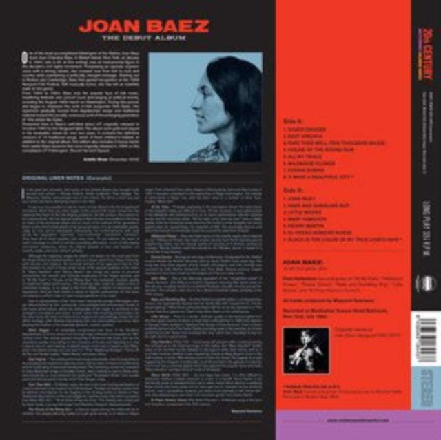Joan Baez - The Debut Album +2 Bonus Tracks - Red Vinyl (Vinyl)