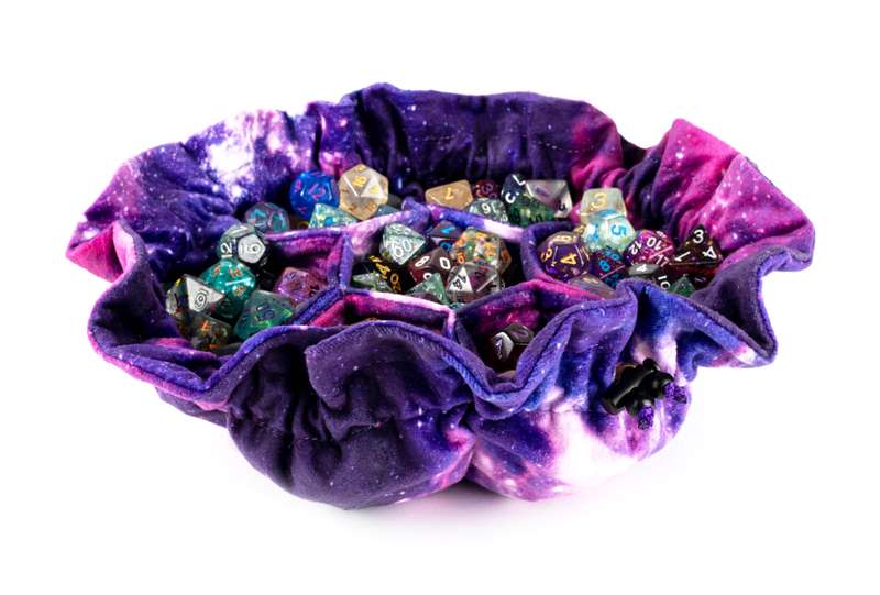 Velvet Compartment Dice Bag with Pockets Nebula (Dice Sets & Games)