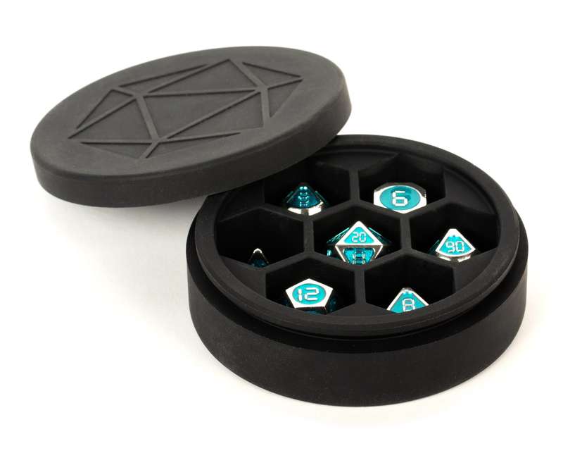 Silicone Round Dice Case Black (Dice Sets & Games)