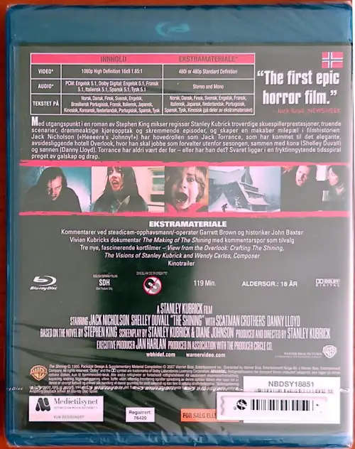 The Shining (1980) (Norwegian Import) (Blu-ray)