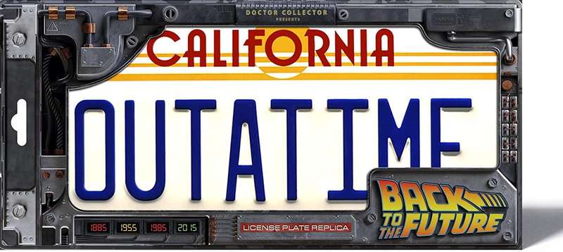 Back To The Future: OUTATIME Licence Plate Replica