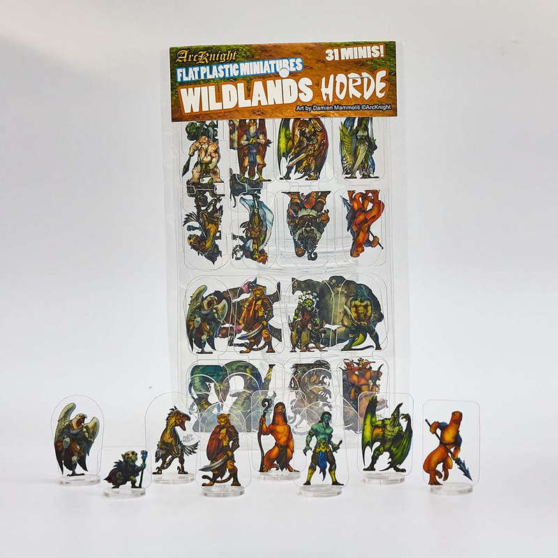 Flat Plastic Miniatures Wildlands Horde 31Pc (Miniatures)