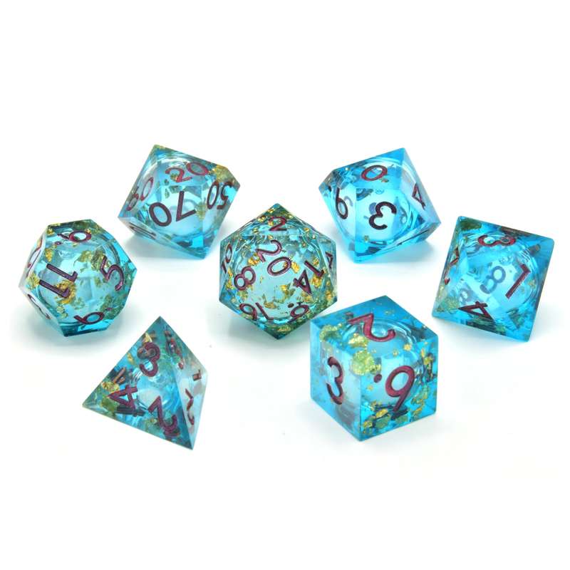 Aqua Astra Liquid Core RPG Dice Set (7) (Dice Sets & Games)