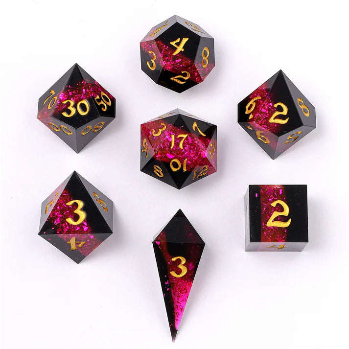 Captured Magic Sharp Edge Resin Dice Set Radiant Path (Dice Sets & Games)