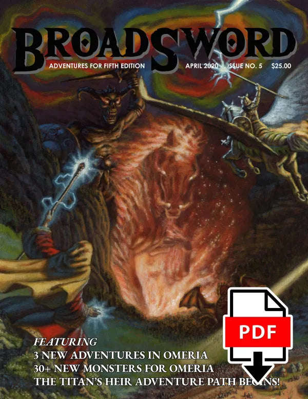 Broadsword Monthly No. 5 Print Version (RPGs)