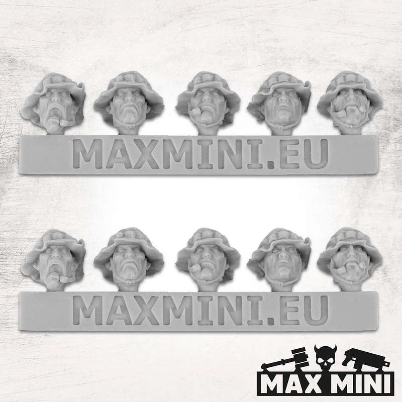 Conversion Parts Boonie Hat Heads (10) (Miniatures)