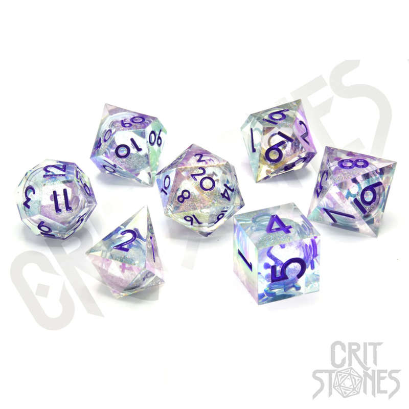 Meridian Mystique Electroplated Liquid Core RPG Dice Set (7) (Dice Sets & Games)