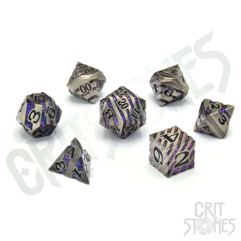 Arcanist's Aura Metal RPG Dice Set (7) (Dice Sets & Games)