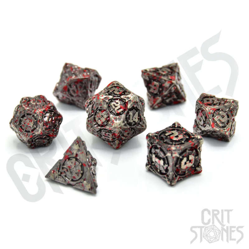 Barbaric Beast Metal RPG Dice Set (7) (Dice Sets & Games)