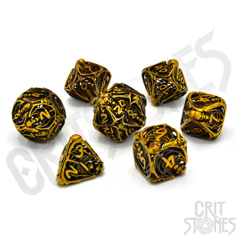 Royal Soulreaper Hollow Metal RPG Dice Set (7) (Dice Sets & Games)