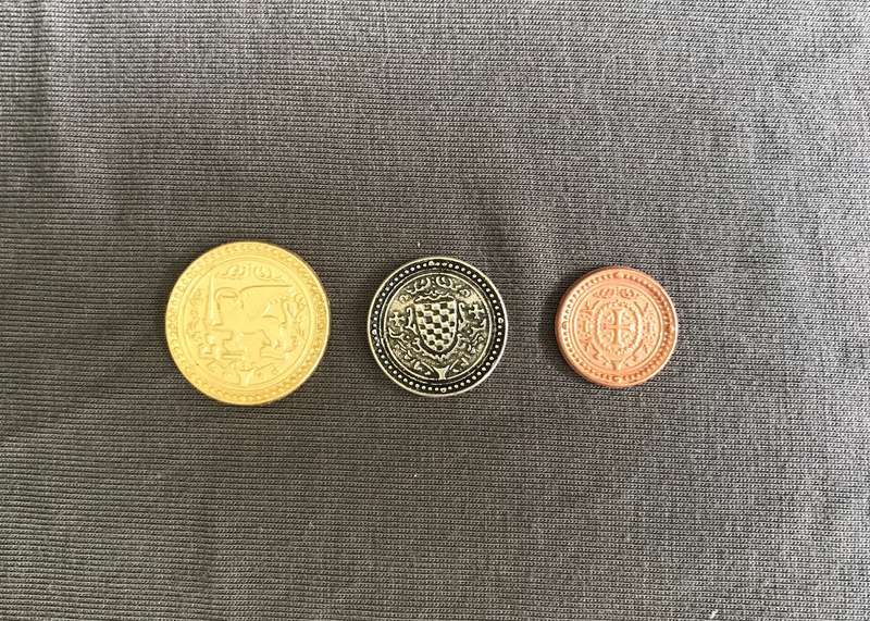 Venice Metal Coins (45) and Cloth Bag (Coins)