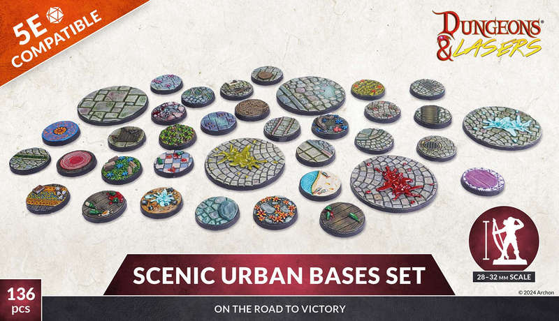 Dungeons & Lasers Scenic Urban Bases Set (Miniatures)