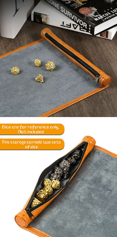 Roll Up Dice Mat Brown Leatherette (Dice Sets & Games)