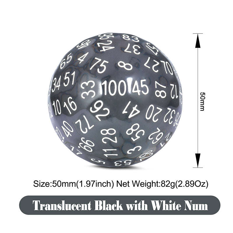 D100 Dice Transparent Gray (Dice Sets & Games)