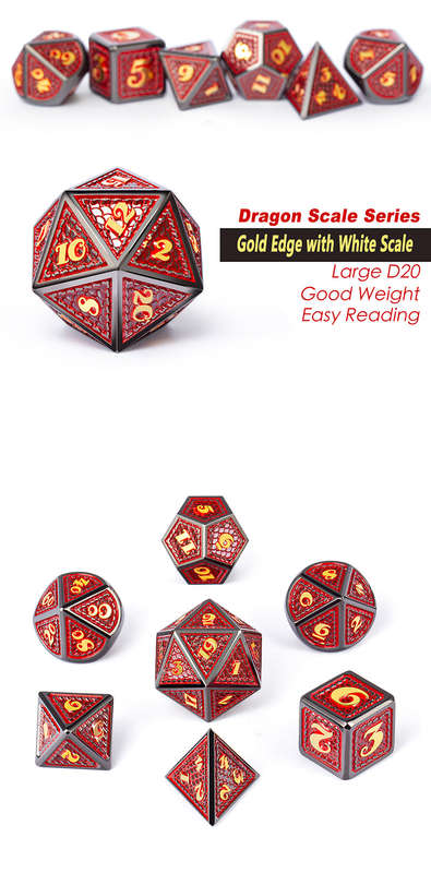 Metal & Enamel Dice Set (7) Spellbound (Dice Sets & Games)