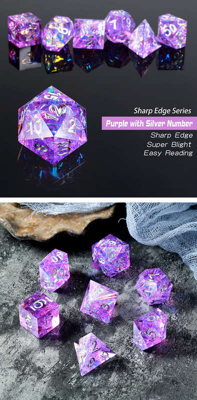 Sharp Edge Dice Set (7) Nebula (Dice Sets & Games)
