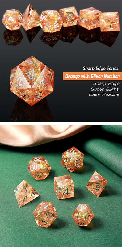 Sharp Edge Dice Set (7) Sandstorm (Dice Sets & Games)