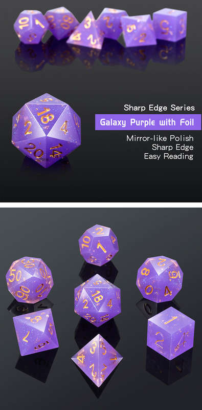 Sharp Edge Dice Set (7) Wizard (Dice Sets & Games)