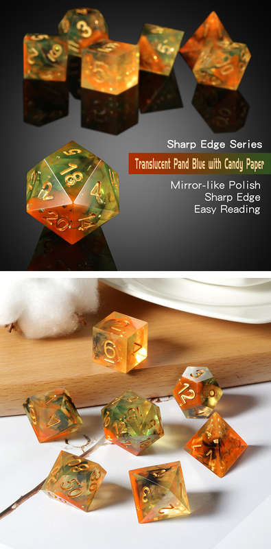 Sharp Edge Dice Set (7) Autumn (Dice Sets & Games)