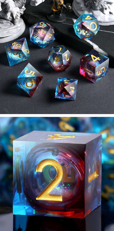 Liquid Core Dice Set (7) Star Cluster (Dice Sets & Games)