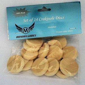 Set of 14 Crokinole Discs Natural (Board & Card Game Accessories)