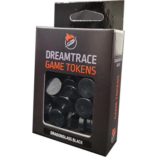 DreamTrace Gaming Tokens Dragonglass Black (Board Games)