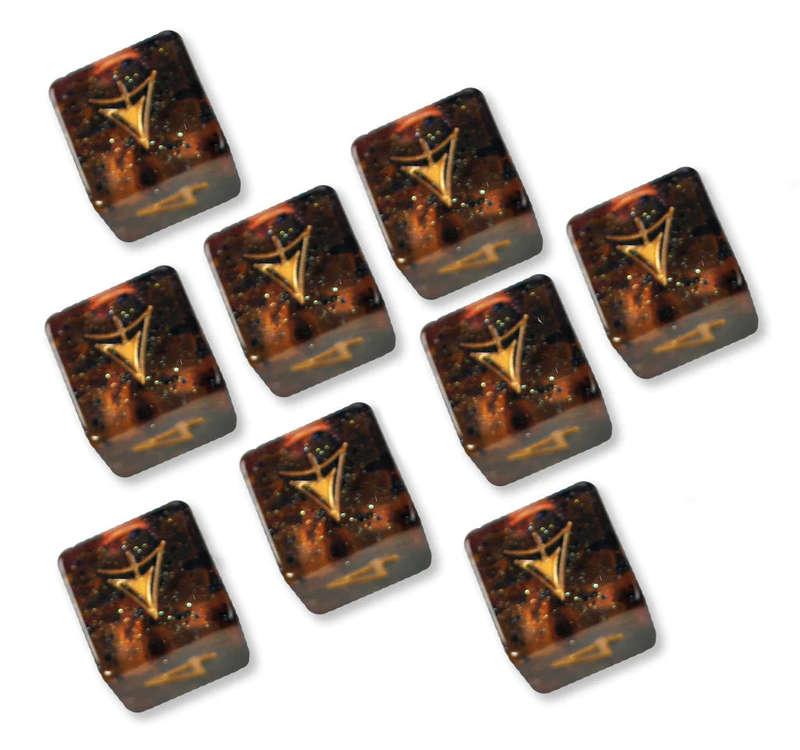 Elder Dice Yellow Sign (9D6 Tube) Mythic Black Amber (Dice Sets & Games)