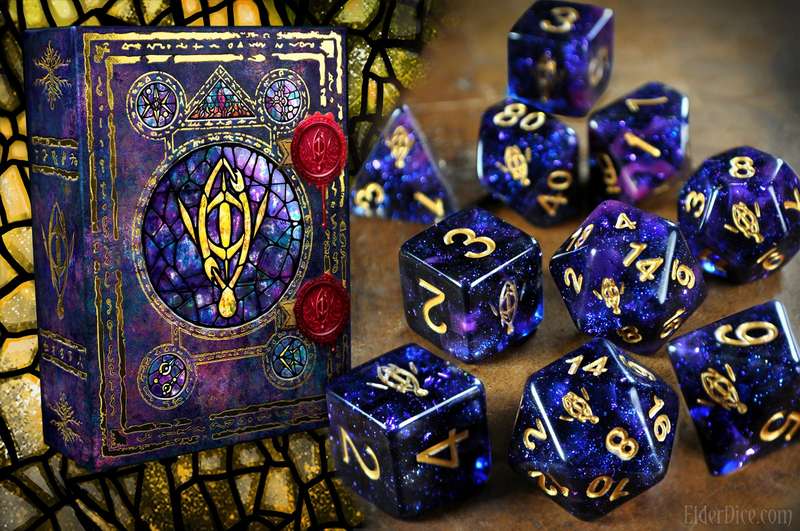 Elder Dice Seers Eye Glass and Wax Edition (Dice Sets & Games)