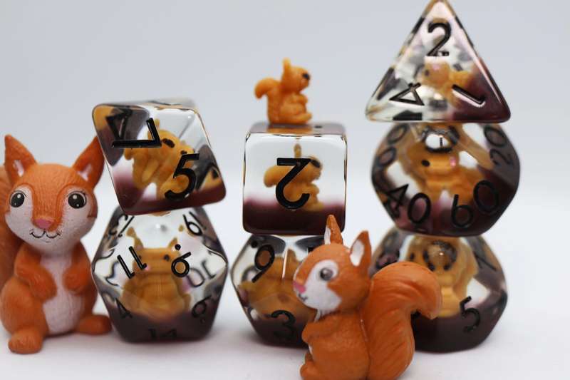 Squirrel RPG Dice Set (7) (Dice Sets & Games)