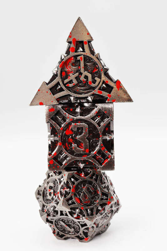Vampiric Arrow Metal RPG Dice Set (7) (Dice Sets & Games)