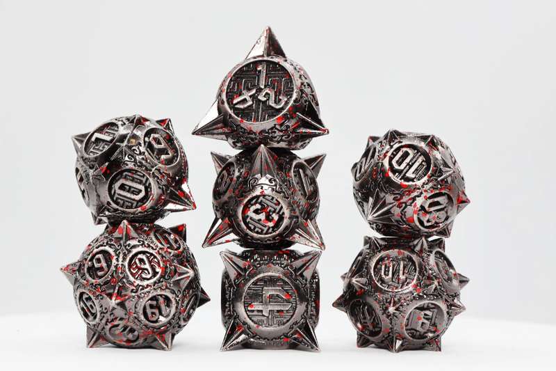 Meteor Storm Abandoned Station RPG Metal Dice Set (7) (Dice Sets & Games)
