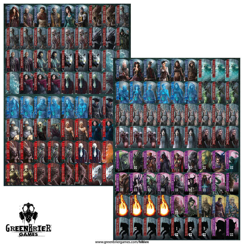 Folklore Character & Creature Punchboard (Board Games)
