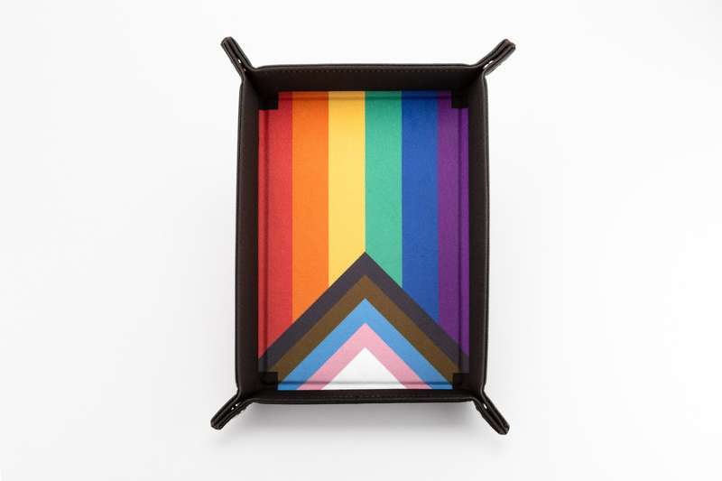 Pride Fold Up Velvet Dice Tray Rainbow Flag (Dice Sets & Games)