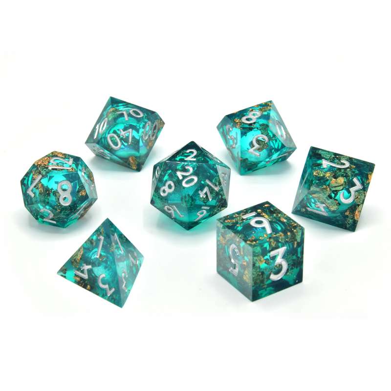 Forest Fountain Liquid Core RPG Dice Set (7) (Dice Sets & Games)