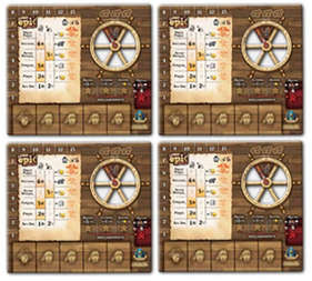 Tiny Epic Pirates Player Mat Sets (4) (Board Games)