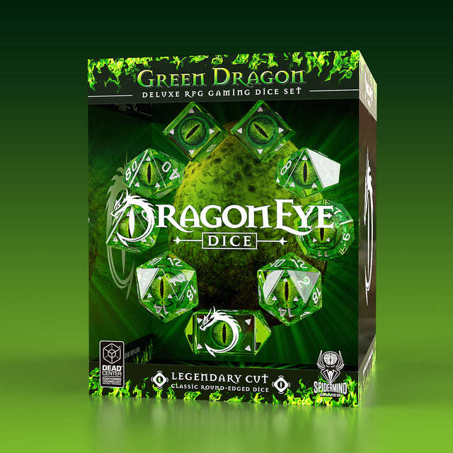 Green Dragon Legendary Dice Set (9) (Dice Sets & Games)