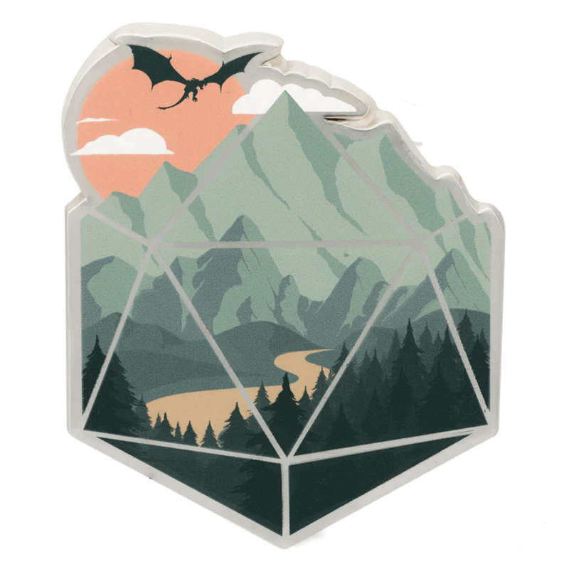 A D20 Scene Pin (Board & Card Game Accessories)