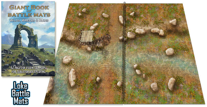 Giant Book of Battle Mats Wild Wrecks & Ruins (Board & Card Game Accessories)