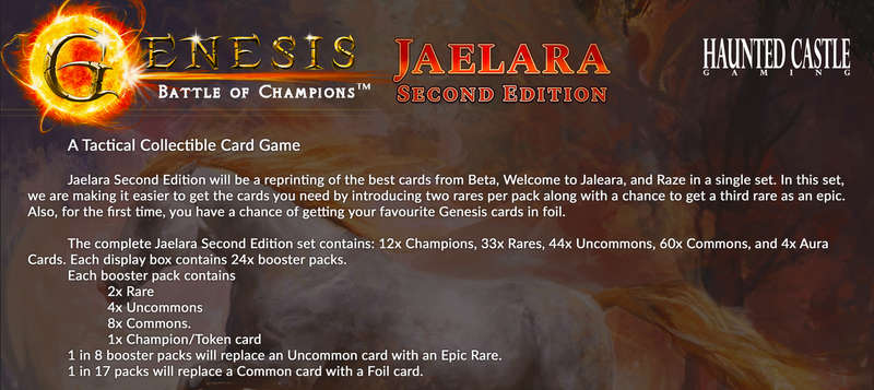 Genesis Battle of Champions Jaelara 2nd. Edition Display Box (Board Games)