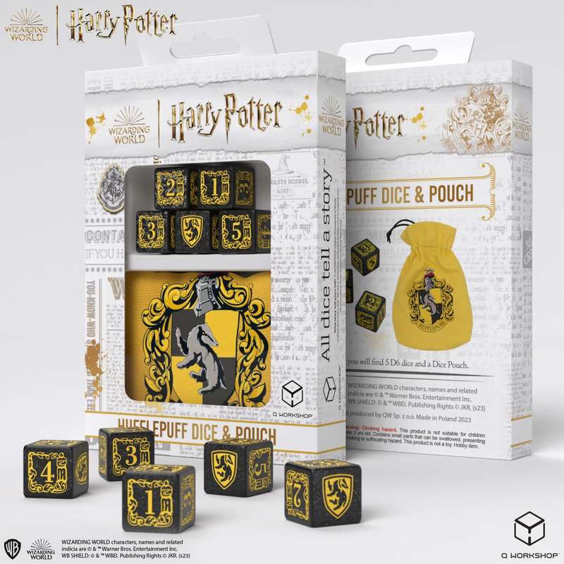 Harry Potter Hufflepuff 5D6 & Pouch (Board & Card Game Accessories)