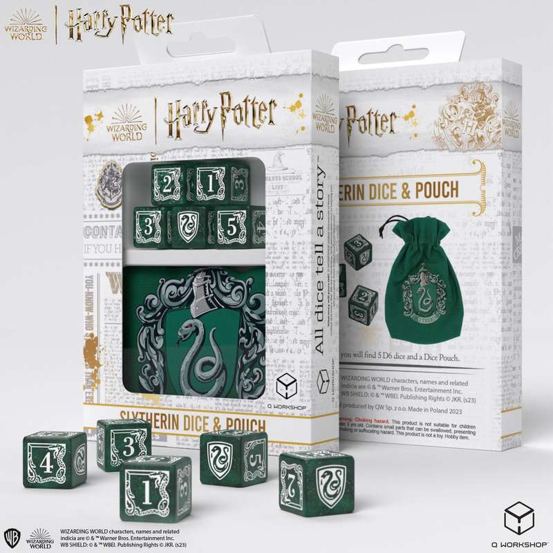 Harry Potter Slytherin 5D6 & Pouch (Board & Card Game Accessories)