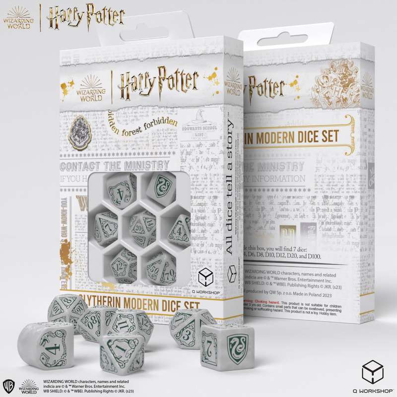 Harry Potter Slytherin Modern Dice Set White (Dice Sets & Games)