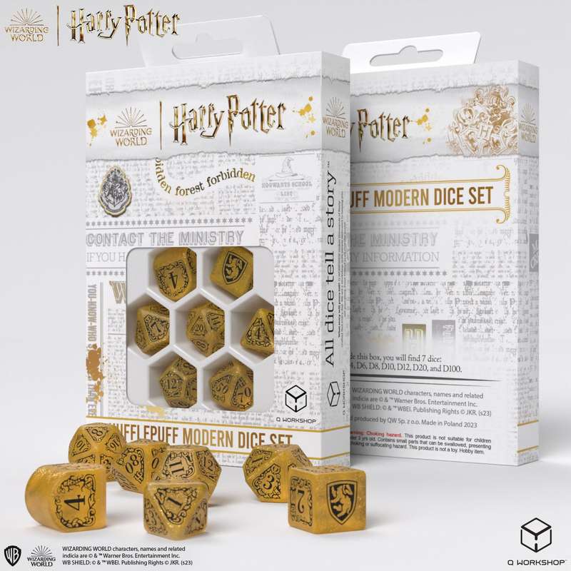 Harry Potter Hufflepuff Modern Dice Set Yellow (Dice Sets & Games)