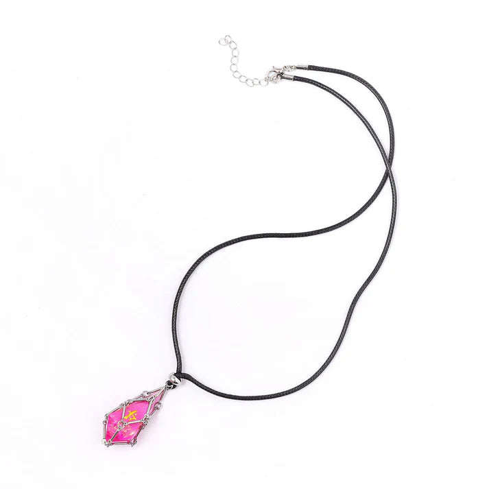Removeable D4 Dice Holder Necklace with Random Sharp Resin D4s Silver (Dice Sets & Games)