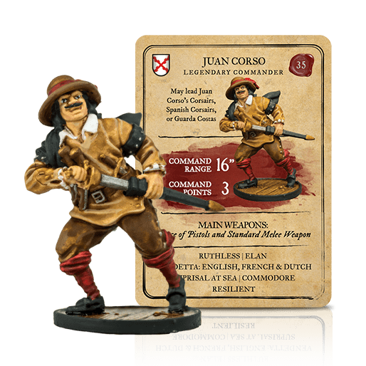 Blood & Plunder Spanish Juan Corso Legendary Commander (Miniatures)
