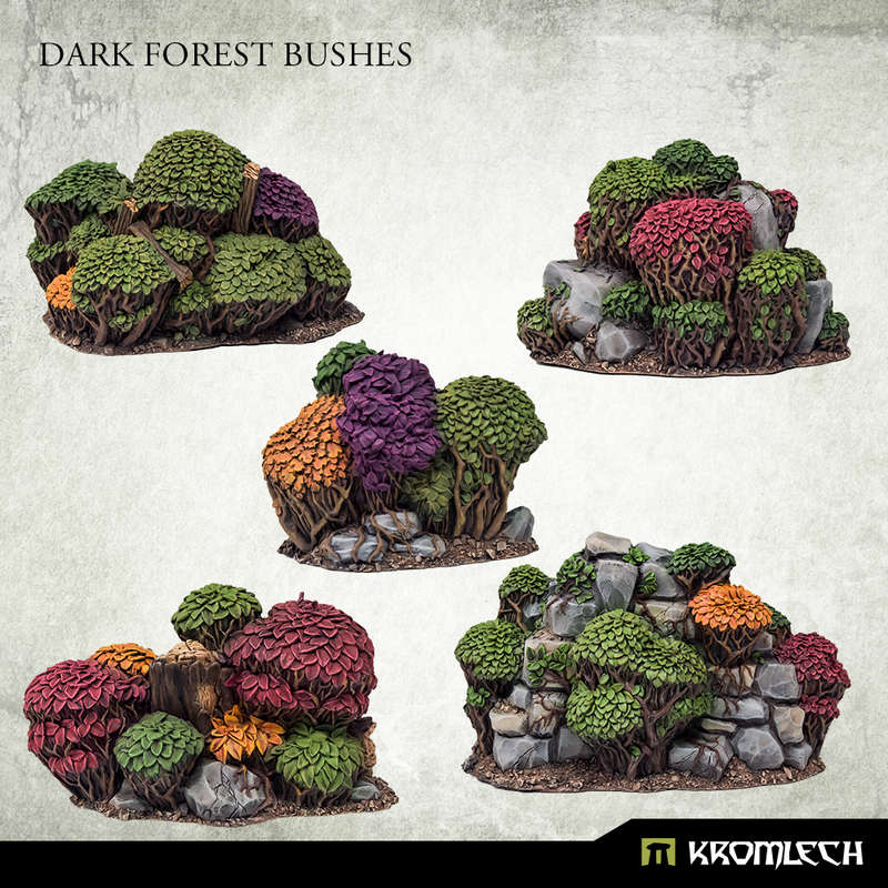 Dark Forest Bushes (5) (Miniatures)