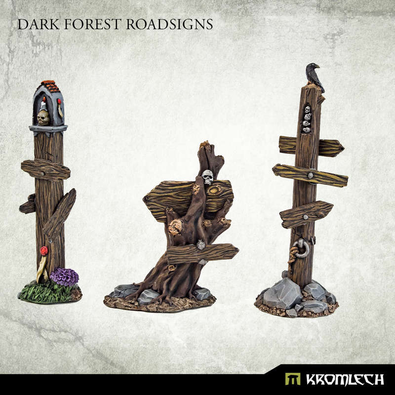 Dark Forest Road Signs (3) (Miniatures)