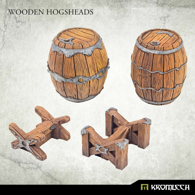 Wooden Hogsheads (2) (Miniatures)
