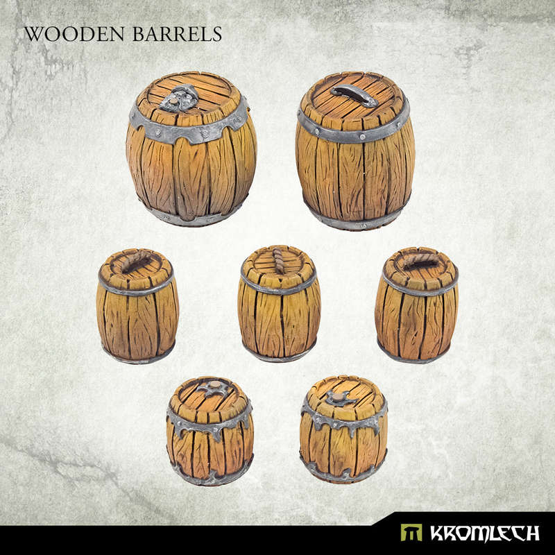 Wooden Barrels (8) (Miniatures)