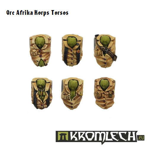 Orc Afrika Korps Torsos (6) (Miniatures)